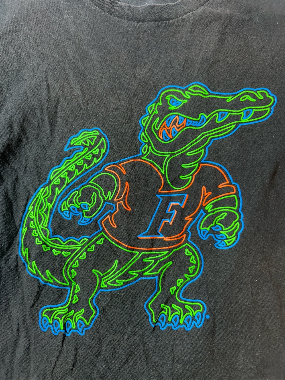 Champion Florida Gators Black T-Shirt with Neon Mascot Graphic - Picture 3 of 4